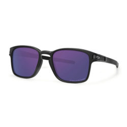 Men's Oakley Sunglasses - Oakley Latch Squared. Matte Black - Violet Iridium Polarized